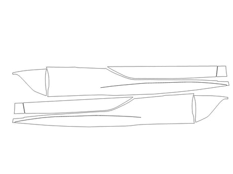 corvette Avery Dennison Clear Bra Door Cup Precut PPF Diagram