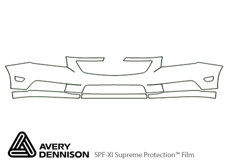 cruze Avery Dennison Clear Bra Bumper Precut PPF Diagram