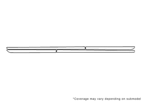 cruze 3M Clear Bra Door Cup Precut PPF Diagram