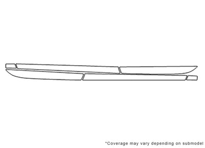 cruze 3M Clear Bra Door Cup Precut PPF Diagram