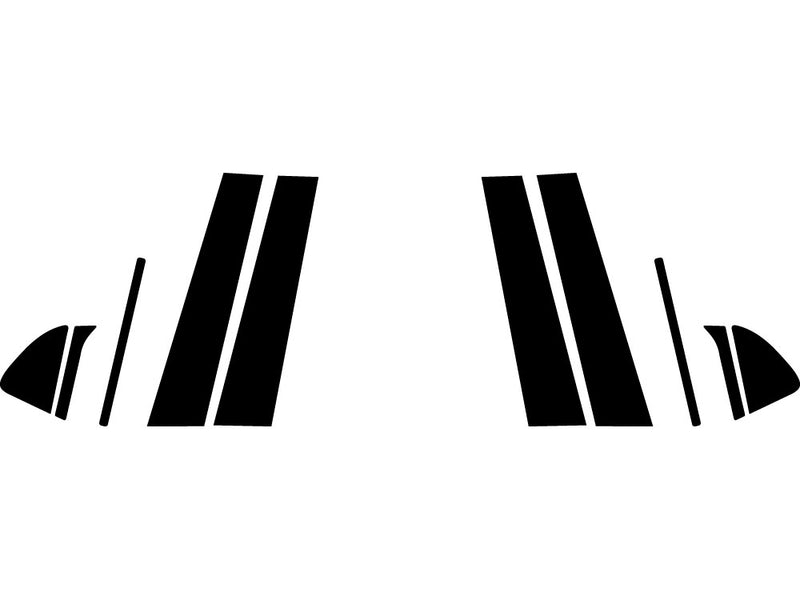 chevrolet cruze 2016-2019 Carbon Fiber Pillar Trim Diagram
