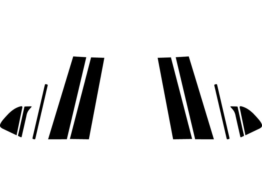 chevrolet cruze 2016-2019 Carbon Fiber Pillar Trim Diagram