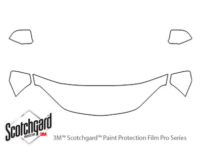 equinox 3M Clear Bra Hood Precut PPF Diagram