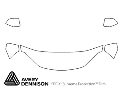 equinox Avery Dennison Clear Bra Hood Precut PPF Diagram