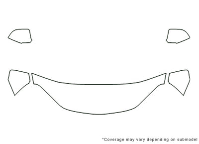 equinox Avery Dennison Clear Bra Hood Precut PPF Diagram