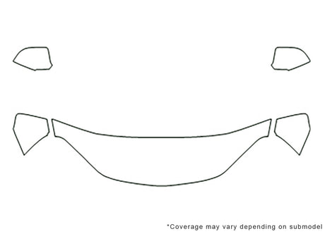 equinox Avery Dennison Clear Bra Hood Precut PPF Diagram