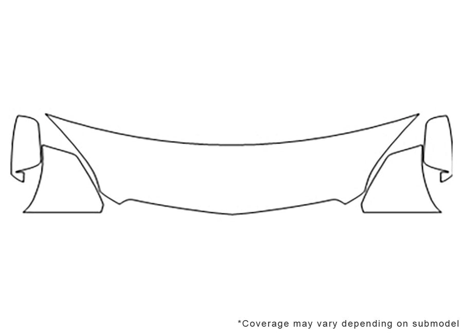 equinox Avery Dennison Clear Bra Hood Precut PPF Diagram
