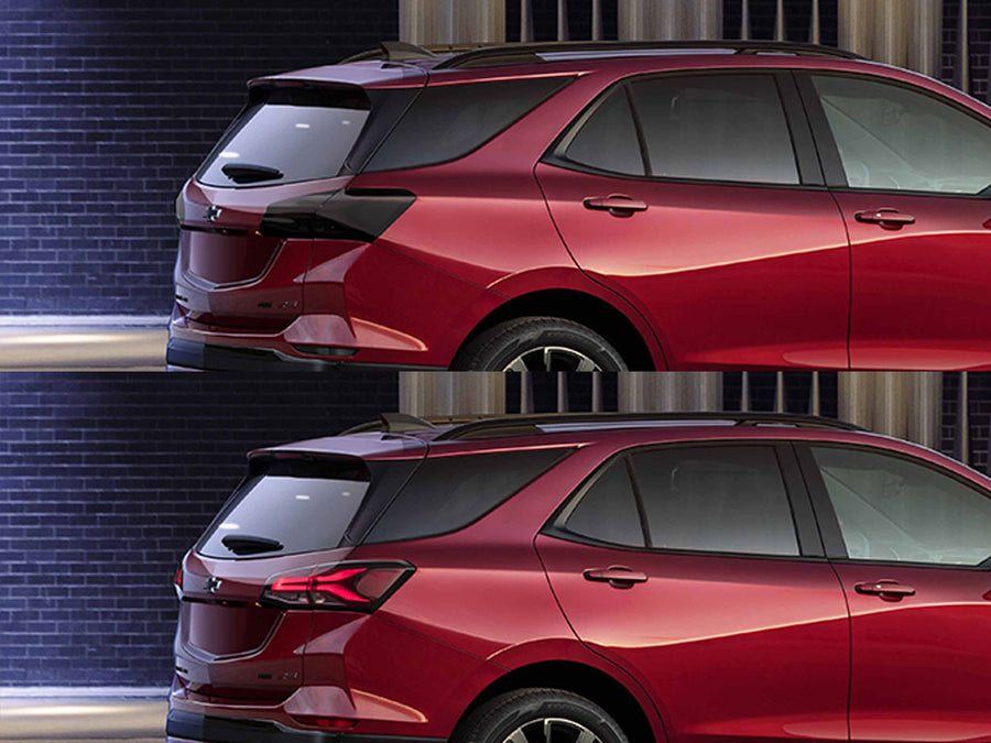 equinox Before and After Smoked Taillights