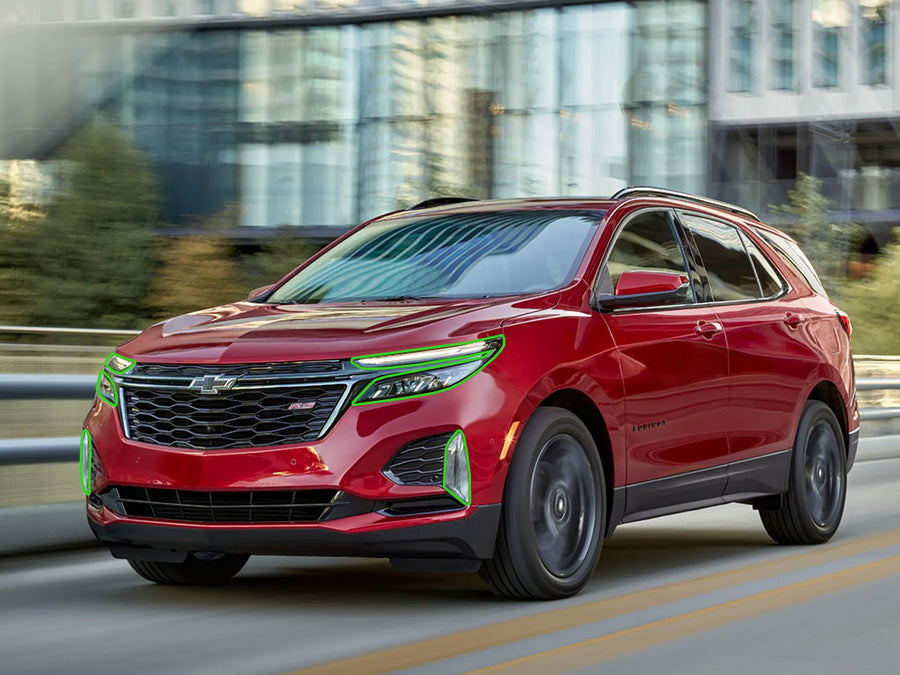 chevrolet equinox 2022-2024 Headlight Protection Installation Location
