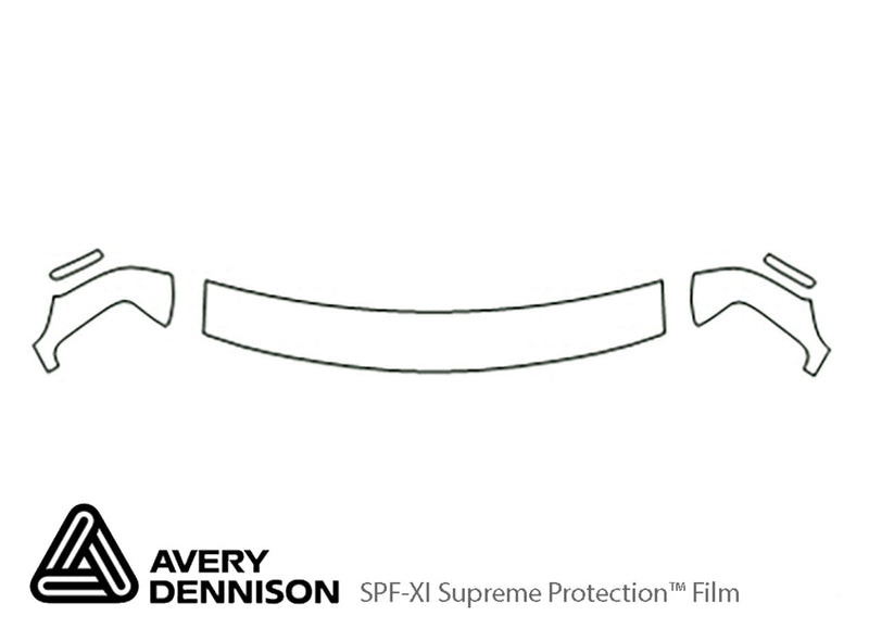 express Avery Dennison Clear Bra Hood Precut PPF Diagram
