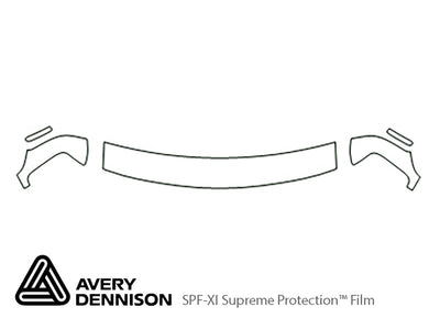 express Avery Dennison Clear Bra Hood Precut PPF Diagram