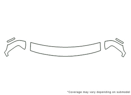 express 3M Clear Bra Hood Precut PPF Diagram