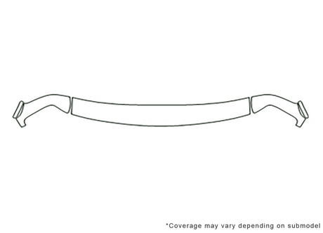 express 3M Clear Bra Hood Precut PPF Diagram