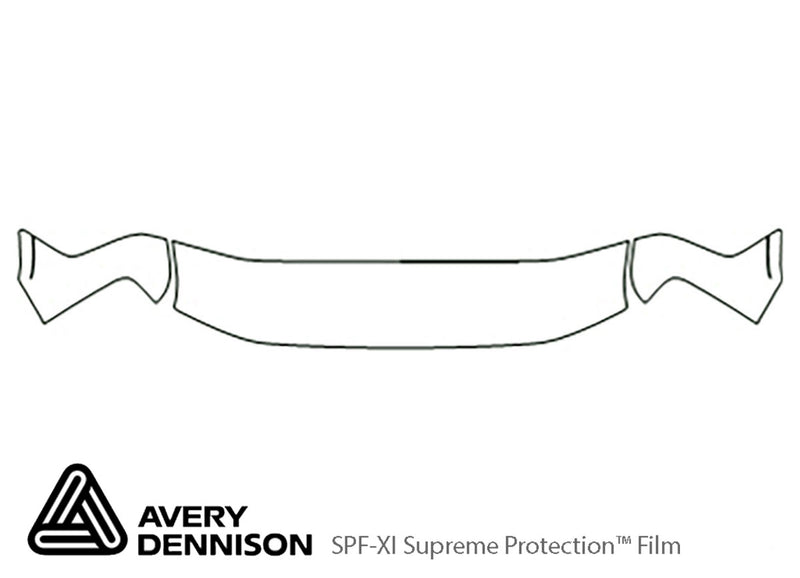 express Avery Dennison Clear Bra Hood Precut PPF Diagram