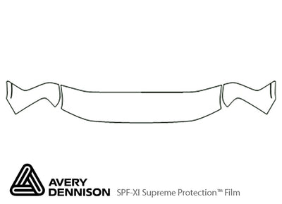 express Avery Dennison Clear Bra Hood Precut PPF Diagram