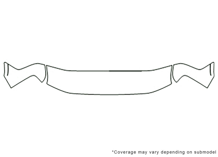 express 3M Clear Bra Hood Precut PPF Diagram