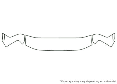 express Avery Dennison Clear Bra Hood Precut PPF Diagram