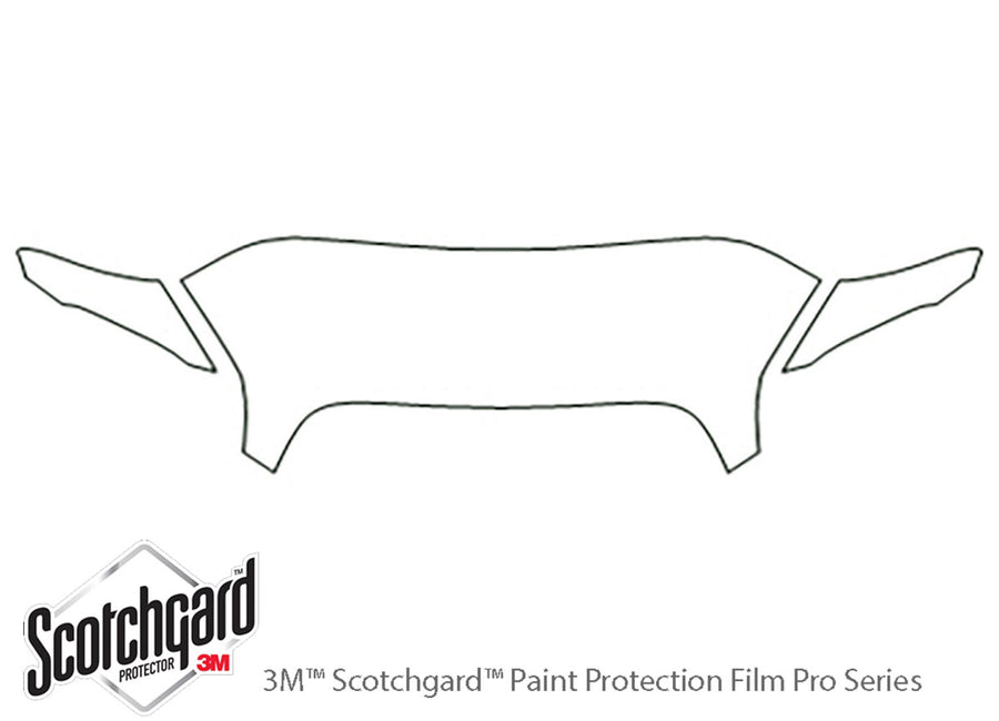 hhr 3M Clear Bra Hood Precut PPF Diagram