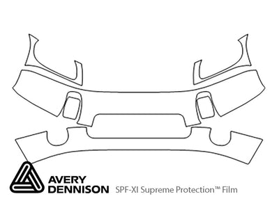 hhr Avery Dennison Clear Bra Bumper Precut PPF Diagram