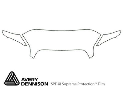 hhr Avery Dennison Clear Bra Hood Precut PPF Diagram