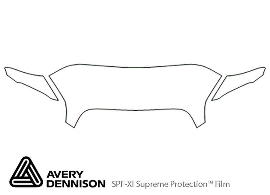 hhr Avery Dennison Clear Bra Hood Precut PPF Diagram