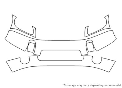 hhr 3M Clear Bra Bumper Precut PPF Diagram