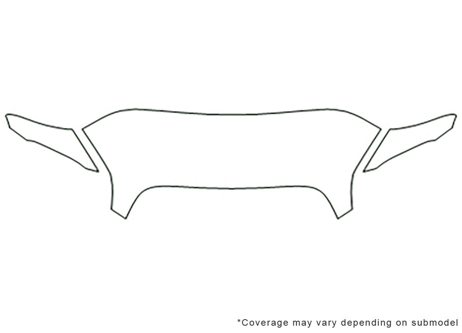 hhr Avery Dennison Clear Bra Hood Precut PPF Diagram