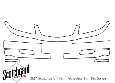 impala 3M Clear Bra Bumper Precut PPF Diagram