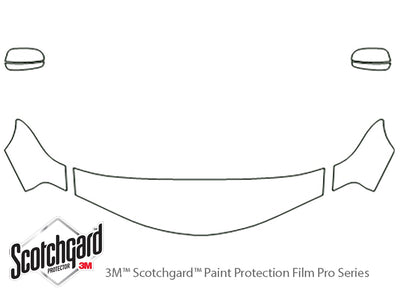 impala 3M Clear Bra Hood Precut PPF Diagram
