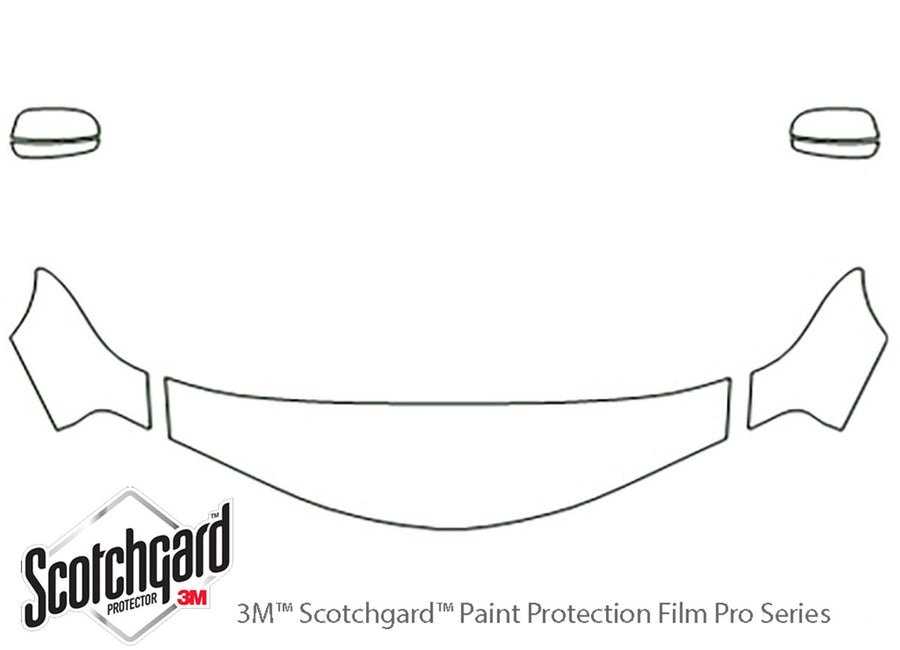 impala 3M Clear Bra Hood Precut PPF Diagram