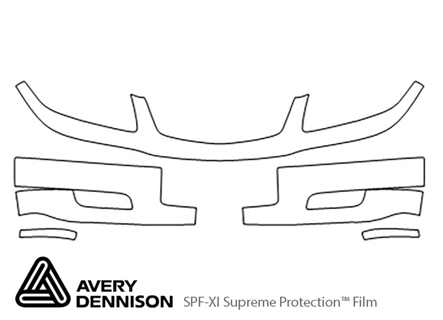 impala Avery Dennison Clear Bra Bumper Precut PPF Diagram