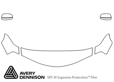 impala Avery Dennison Clear Bra Hood Precut PPF Diagram