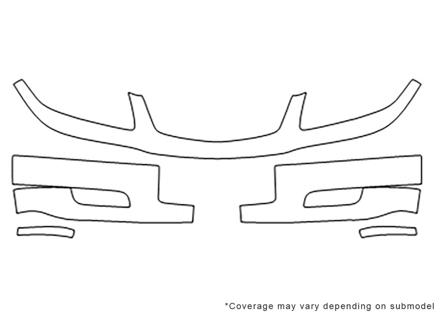 impala 3M Clear Bra Bumper Precut PPF Diagram