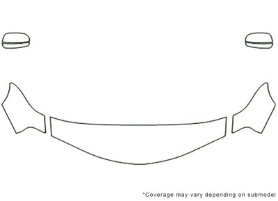 impala 3M Clear Bra Hood Precut PPF Diagram
