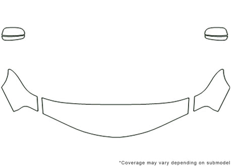 impala 3M Clear Bra Hood Precut PPF Diagram