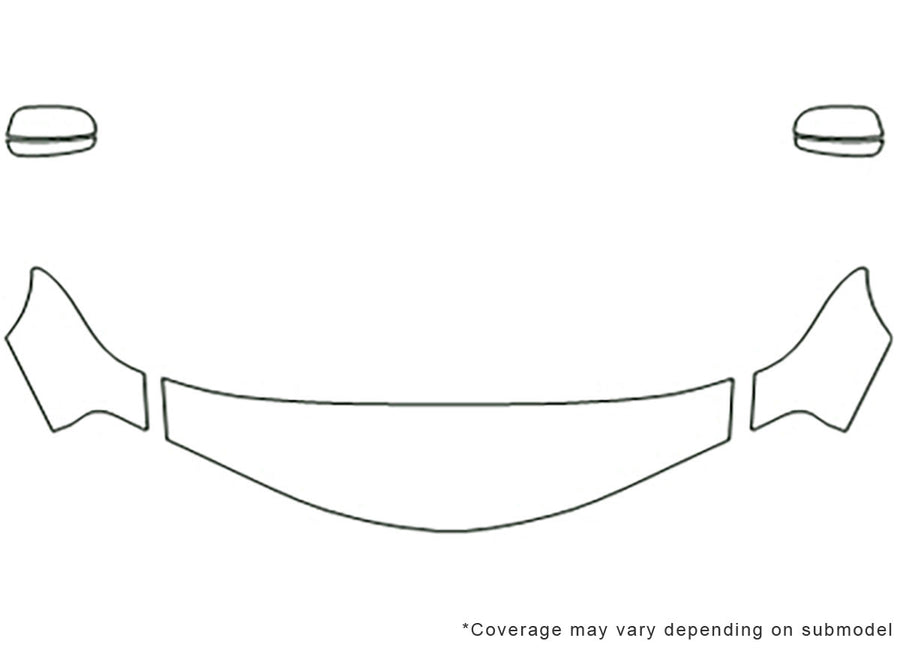 impala 3M Clear Bra Hood Precut PPF Diagram