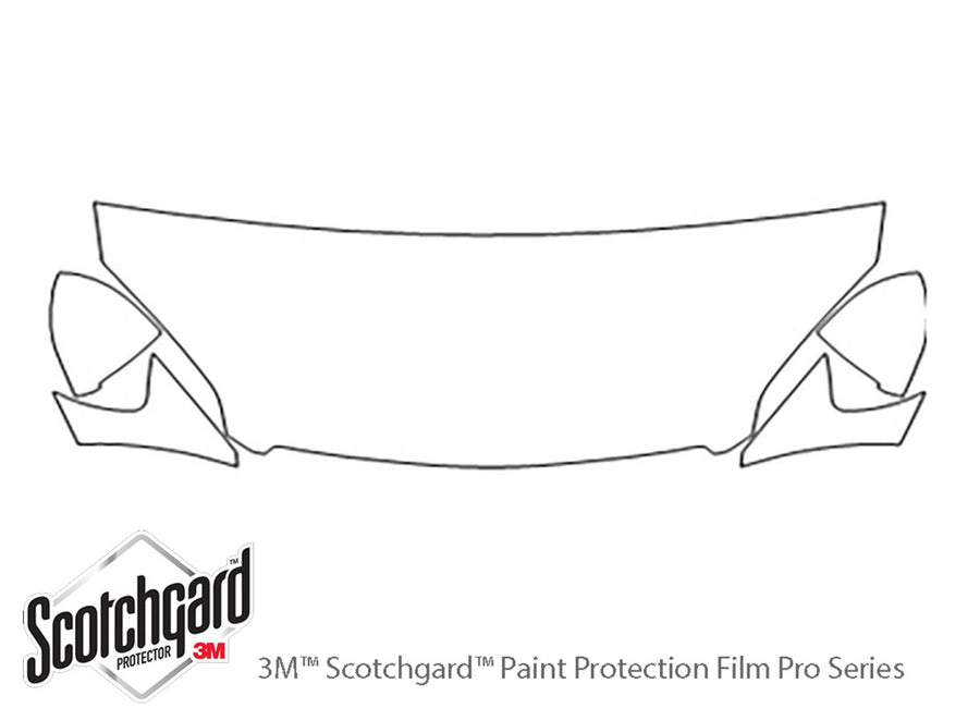 impala 3M Clear Bra Hood Precut PPF Diagram