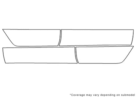impala 3M Clear Bra Door Cup Precut PPF Diagram