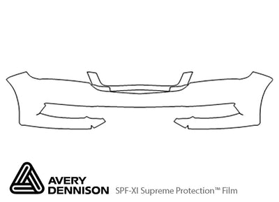 impala Avery Dennison Clear Bra Bumper Precut PPF Diagram