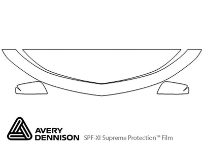 impala Avery Dennison Clear Bra Hood Precut PPF Diagram