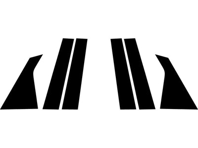 chevrolet impala 2014-2020 Carbon Fiber Pillar Trim Diagram