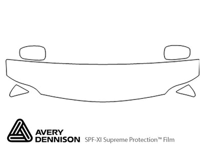 malibu Avery Dennison Clear Bra Hood Precut PPF Diagram