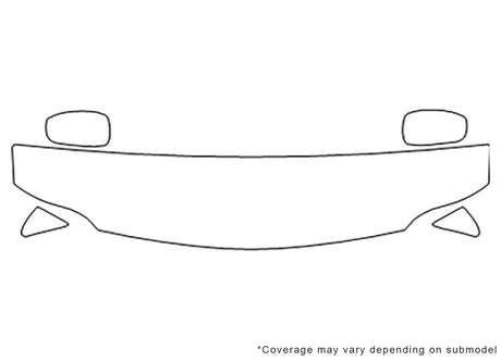 malibu 3M Clear Bra Hood Precut PPF Diagram