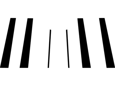 chevrolet malibu 1997-2003 Matte Black Pillar Trim Diagram