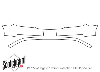 malibu 3M Clear Bra Bumper Precut PPF Diagram