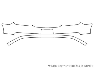 malibu 3M Clear Bra Bumper Precut PPF Diagram