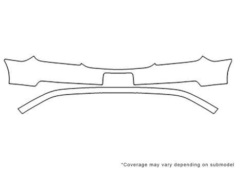 malibu Avery Dennison Clear Bra Bumper Precut PPF Diagram