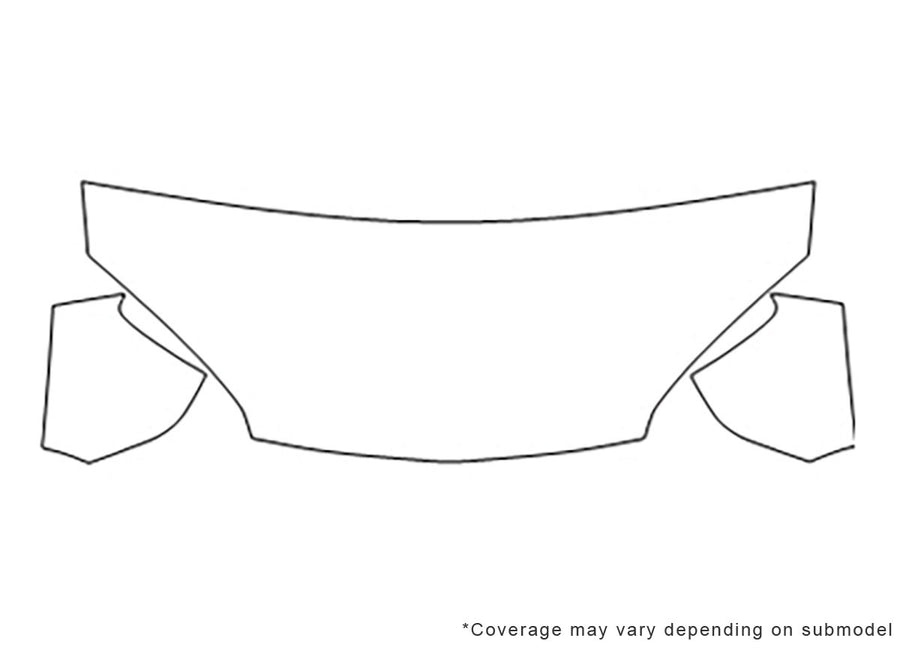 malibu 3M Clear Bra Hood Precut PPF Diagram