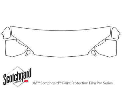 malibu 3M Clear Bra Hood Precut PPF Diagram