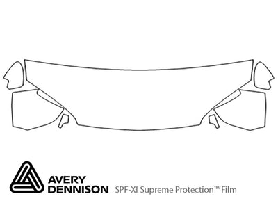 malibu Avery Dennison Clear Bra Hood Precut PPF Diagram